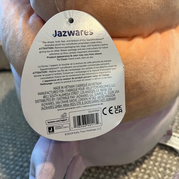 12'" Arco Original Squishmallows Stuffed Jaswares New with Tags - Picture 9 of 11